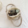 Straw Drawstring Bucket Bag