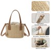 Straw Drawstring Bucket Bag