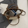 Straw Woven Bucket Crossbody Handbag