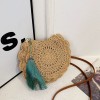 Woven Crossbody Bag with Tassel