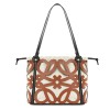 Genuine Leather Hollow Drawstring Tote Bag