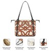Genuine Leather Hollow Drawstring Tote Bag