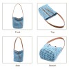 Handwoven Denim Bucket Bag with Inner Pouch