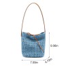 Handwoven Denim Bucket Bag with Inner Pouch