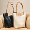Handwoven Leather Tote Bag