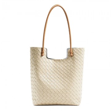 Handwoven Leather Tote Bag