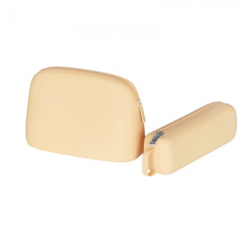 2PCS Silicone Travel Cosmetic Bag Set